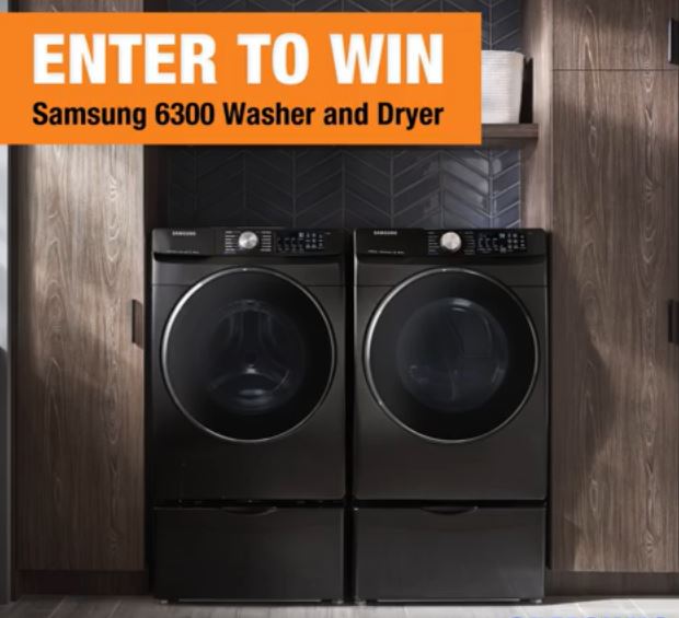 The Home Depot Contest Win A Samsung 6300 Laundry Pair