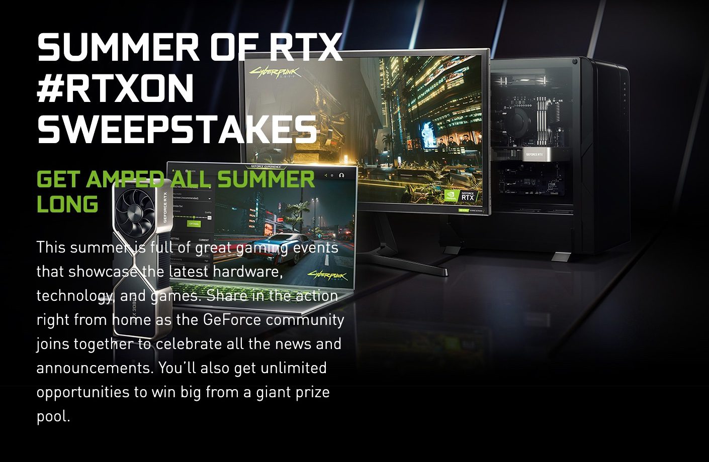 Nvidia Summer of RTX Contest Win 30 Series laptops, custom PC, RTX