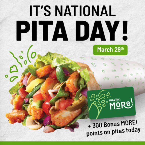 National Pita Day Contest Win a 100 Pita Pit gift card