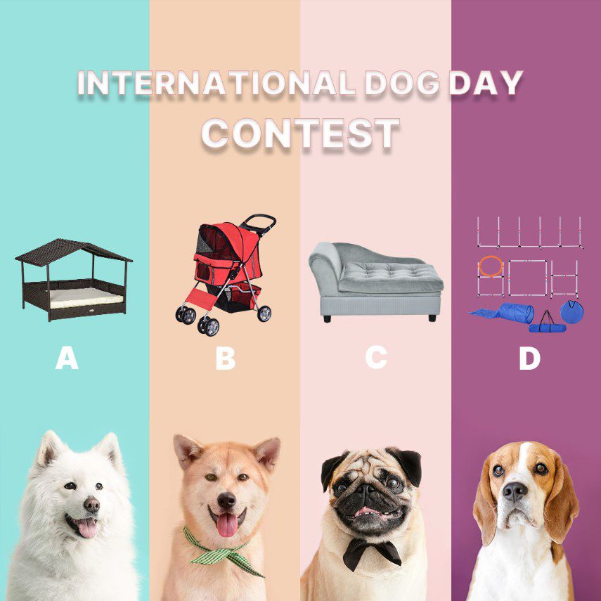 Aosom Dog Day Contest Win a prize of your choice