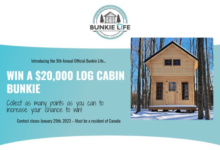 Bunkie Life Contest 2023 Win a 20,000 Log Cabin Bunkie Contests in