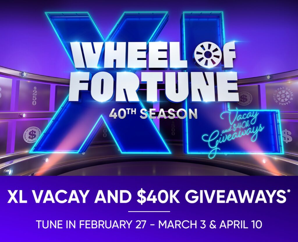 Wheel of Fortune XL Vacay and 40K Giveaways 2023 Win 40,000 USD cash