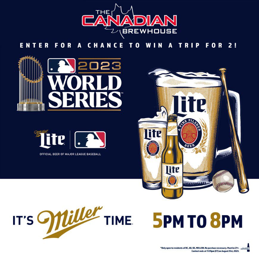 Win a trip for 2 to the 2023 MLB World Series courtesy of Miller Lite ...