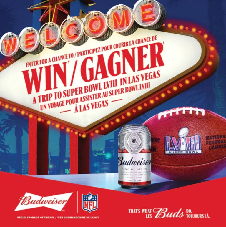 Budweiser Canada Super Bowl Contest Win a Trip to Super Bowl LVIII