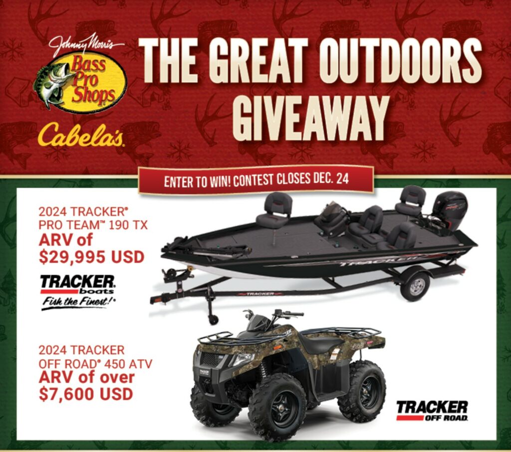 Cabela's Great Outdoors Giveaway 2023: Win a $29,995 USD Tracker Pro