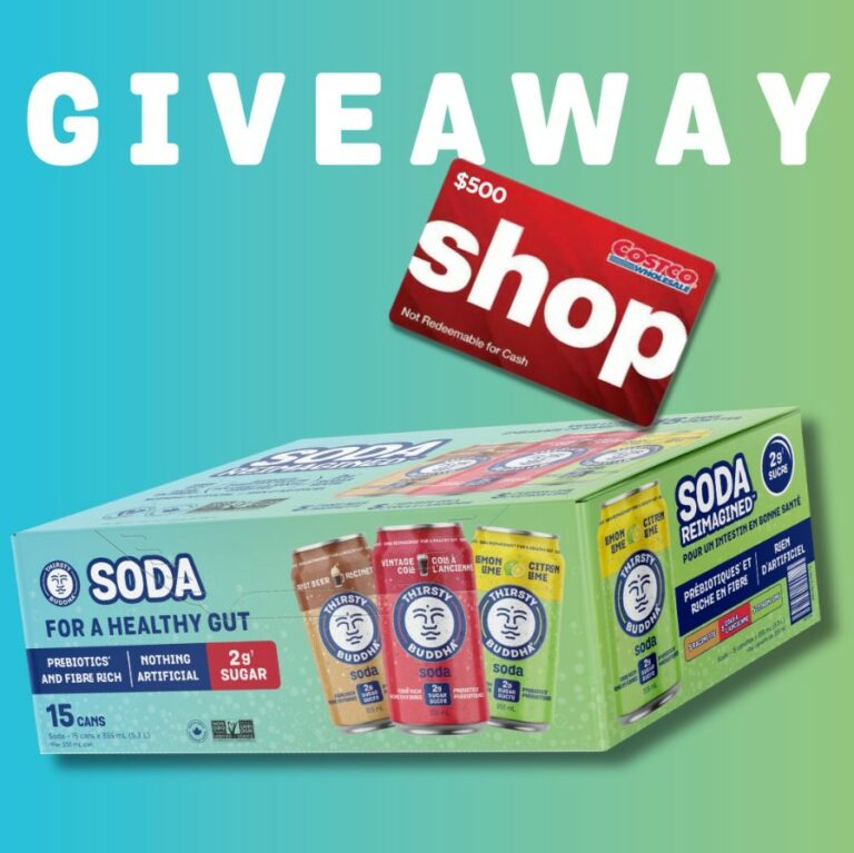 Win a 500 Costco Shop Card + a Thirsty Buddha Soda Costco Variety pack
