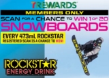 7 Eleven Rockstar Promotion: Win 1 of 20 snowboards