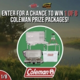 Fish’n Canada is giving away 8 Coleman prize packs valued at $717 each