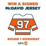 Go Auto is giving away signed Connor McDavid jerseys every time he scores during the Playoffs