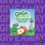 GoGo squeeZ Giveaway: Win 1 of 3 prize packs including 5 boxes of 4-count GoGo squeeZ