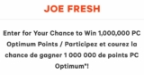 Joe Fresh Contest: Win 1,000,000 PC Optimum Points
