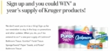 Kruger Contest: Win a year’s supply of Kruger products