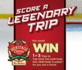 CO-OP Kruger Promotion: Win 1 of 3 trips to the 2019 Tim Hortons NHL Heritage Classic at kruger.cooppromotions.com