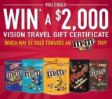 CO-OP M&Ms Contest 2019: Win a $2,000 Vision travel gift certificate
