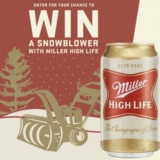 Miller High Life Snowblower Contest 2023: Enter your PIN and win 1 of 20 snowblowers at millerlitetvpromo.ca/snowblower
