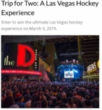 Westjet Magazine Contest: Win the ultimate Las Vegas hockey experience