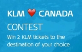 KLM Canada 70 Years of Love Contest: Win KLM tickets to the destination of your choice at www.70yearsoflove.ca