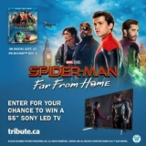 Tribute Spider-Man Far From Home Contest: Win a 55″ Sony LED TV and more