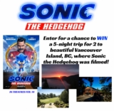 Tribute Sonic the Hedgehog Contest: Win a trip to Vancouver Island, where the movie was filmed