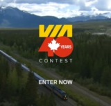 Via Rail 40th anniversary Contest: Win 1 of 40 anniversary tickets for a panoramic ride in Canada