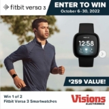 Win 1 of 2 Fitbit Versa 3 Smartwatches with Built-in GPS valued at $259 each