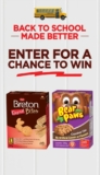 Bear Paws Back to School Contest: Win 1 of 3 school snack prize packs of Bear Paws and Breton Bites
