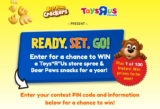 Bear Paws Ready Set Go Contest: Enter your PIN and win a Toys “R” Us store spree and more at readysetgocontest.ca