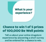 Rexall Drugstore Survey: Win 1 of 5 prizes of 100,000 Be Well points