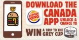 Burger King Canada CFL Contest: Win a trip to the 2018 Grey Cup in Edmonton