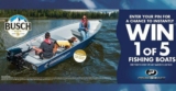 Busch Fishing Boat Contest 2022: Enter your PIN and win 1 of 5 fishing boats at buschoutdoor.com