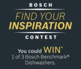 Bosch Find Your Inspiration Contest: Win 1 of 3 Bosch Benchmark Dishwashers