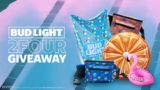 Bud Light 2Four Giveaway Contest: Win 1 of 3 prize packs including a towel, floaties and more