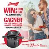 Budweiser BBQ a Day Contest: Enter your PIN and win grills every day at budweiser.ca/BBQADAY