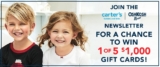Canada.com Carter’s OshKosh Contest. Win 1 of 5 $1000 gift cards