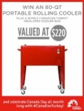 Canadian Turkey Contest: Win an 80-qt portable rolling cooler