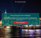 Cathay Pacific Holiday Contest: Win a trip to Hong Kong