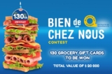 POM 130 Anniversary Contest: Win gift cards valued at up to $500 at pomconcours.ca