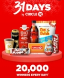 31 Days of Circle K Contest 2021: Win 1 of 20,000 prizes every day at 31daysofck.circlekgames.ca