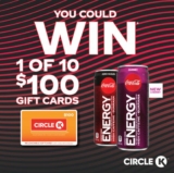 Circle K Coca-Cola Energy Contest: Win 1 of 10 Circle K Gift Cards worth $100