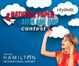 CityKidz National Paper Airplane Day Contest: Win 1 of 4 pizza parties courtesy of Hamilton International Airport