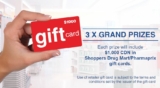 Claritin Contest: Win 1 of 3 $1,000 Shoppers Drug Mart gift cards at claritincontest.com
