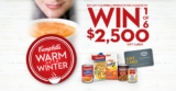 CO-OP Campbells Warm up to Winter Contest: Win one of six $2,500 gift cards