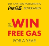 Coca-Cola and Shell Win Free Gas Contest: Win 1 of 4 prizes of free gas for a year