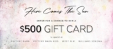 Win 1 of 4 $500 gift cards valid at West Elm, Williams Sonoma or Pottery Barn