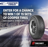 Cooper Tires Contest: Win 1 of 15 sets of Cooper Tires