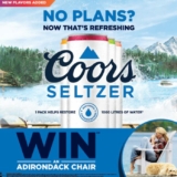 Coors Seltzer Adirondack Chair Contest: Win 1 of 31 Adirondack chair valued at $212 each