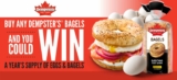 Dempster’s Bagels Contest: Win a Year’s Supply of Eggs & Bagels at bagelbreakfastoffer.ca