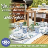 Win a 20-piece enamel dishware set from Golden Rabbit valued at over $300