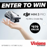 Win a $979 DJI Mini 3 Pro drone from Visions Electronics