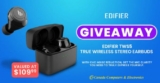 Canada Computers Giveaway: Win a pair of Edifier TWS5 True Wireless Stereo Earbuds